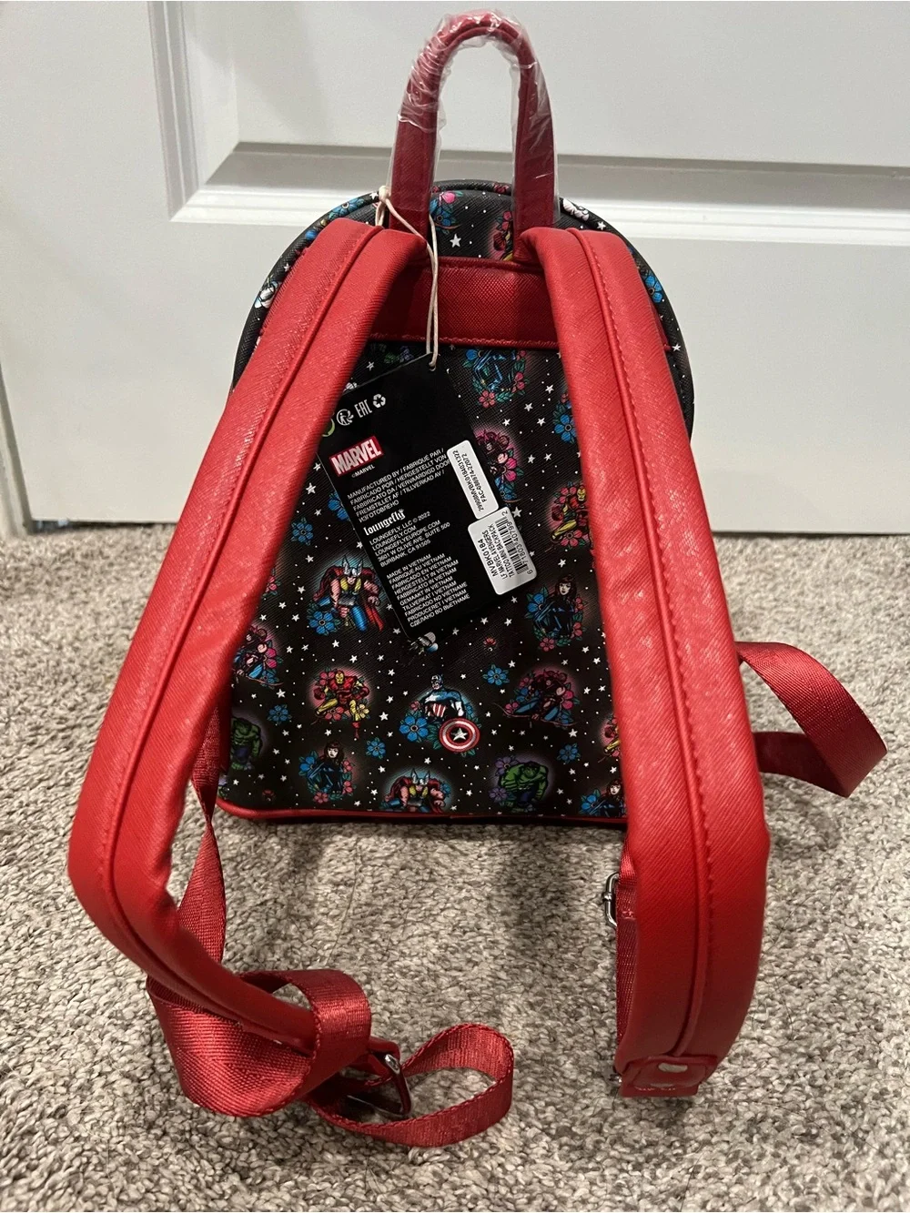 Loungefly marvel advengers tattoo mini backpack NWT